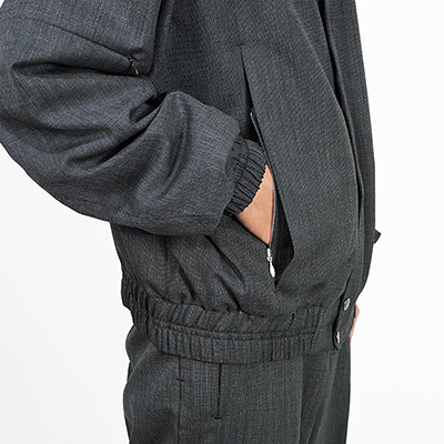 MATSUFUJI [ Wool Stand Collar Jacket ] BLACK