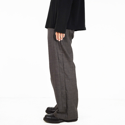 MATSUFUJI [ Wool Double Pocket Wide Trousers ] BROWN