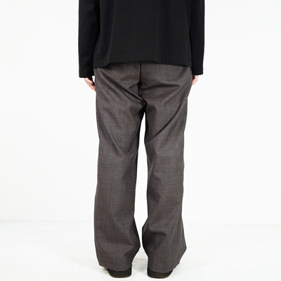 MATSUFUJI [ Wool Double Pocket Wide Trousers ] BROWN