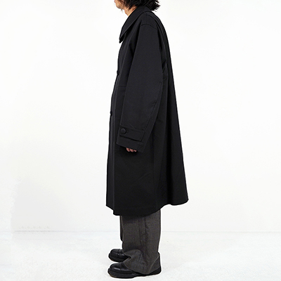 MATSUFUJI [ Cotton Soutien Collar Work Coat ] BLACK