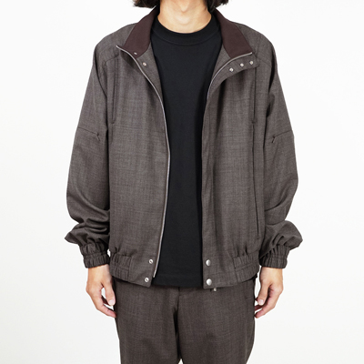 MATSUFUJI [ Wool Stand Collar Jacket ] BROWN