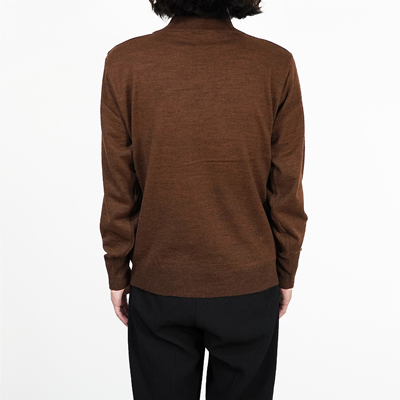 Sasquatchfabrix. [ RASTA HI-GAUGE MOCKNECK KNIT ] BROWN RASTA