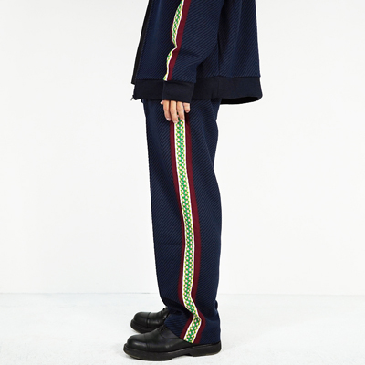 Sasquatchfabrix. [ CLASSIC LACE TRACK PANTS ] NAVY