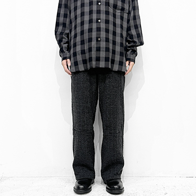 MATSUFUJI [ Striped Quilt Jacquard Trousers ] CCL×GRN