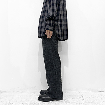 MATSUFUJI [ Striped Quilt Jacquard Trousers ] CCL×GRN