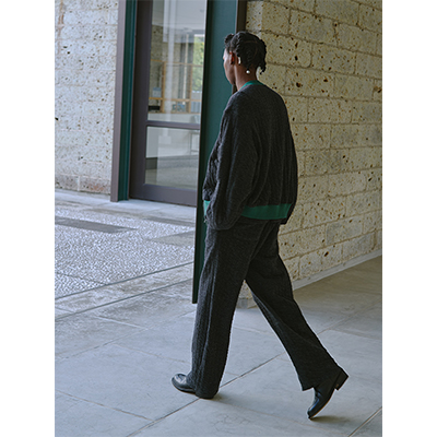 MATSUFUJI [ Striped Quilt Jacquard Trousers ] CCL×GRN