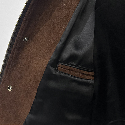SUGARHILL [ SUEDE PIPING LEATHER BLOUSON ] BROWN