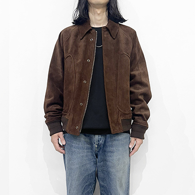 SUGARHILL [ SUEDE PIPING LEATHER BLOUSON ] BROWN