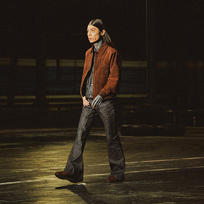 SUGARHILL [ SUEDE PIPING LEATHER BLOUSON ] BROWN