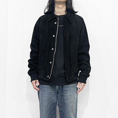 SUGARHILL [ SUEDE PIPING LEATHER BLOUSON ] BLACK