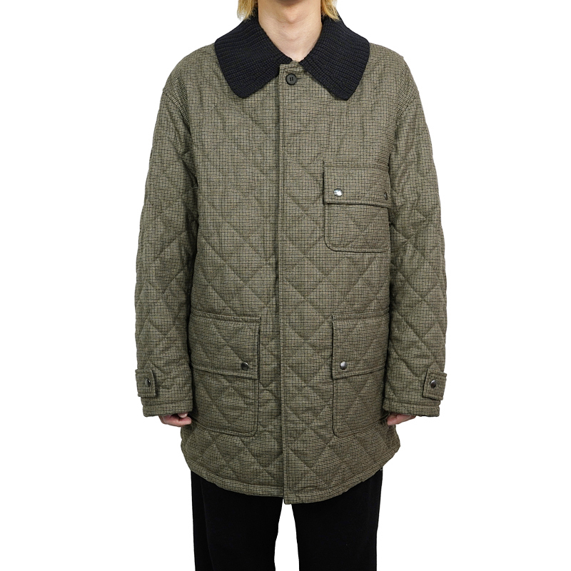 MATSUFUJI [ Wool Quilted Knit Collar Coat ] BROWN | ロイド・エフ 