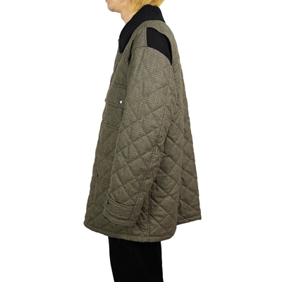 MATSUFUJI [ Wool Quilted Knit Collar Coat ] BROWN | ロイド・エフ 