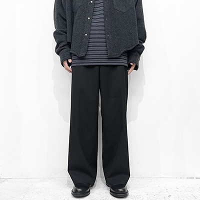 UNUSED [ UW1140 (Wool wide slacks) ] BLACK