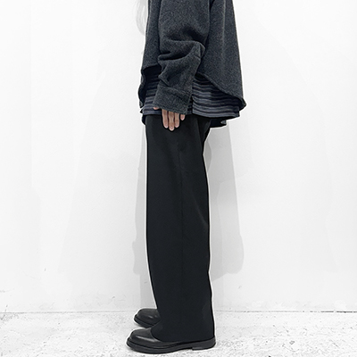 UNUSED [ UW1140 (Wool wide slacks) ] BLACK
