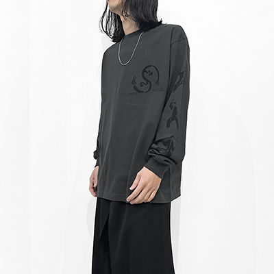 Sasquatchfabrix. [ YURYUKEN L/S T-SHIRT ] CHARCOAL