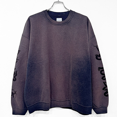 Sasquatchfabrix. [ “EASTEND DRAGON FONT” DESTROY SWEATSHIRT ] NAVY