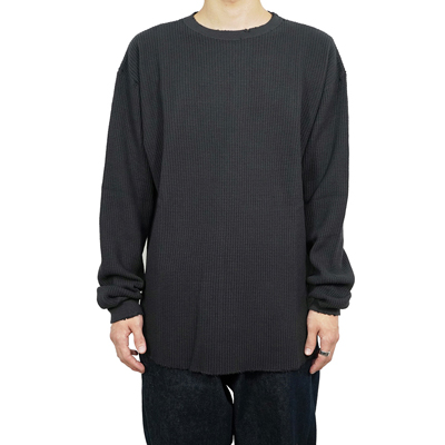 UNUSED [ US2067 (Damage Thermal Long Sleeve T-shirt) ] CHARCOAL