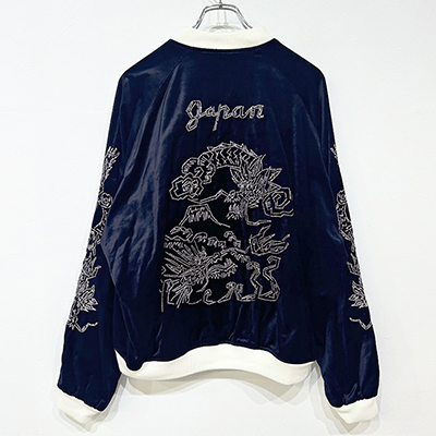 Sasquatchfabrix. [ “EASTEND DRAGON” SOUVENIR JACKET ] NAVY×DARK GREEN