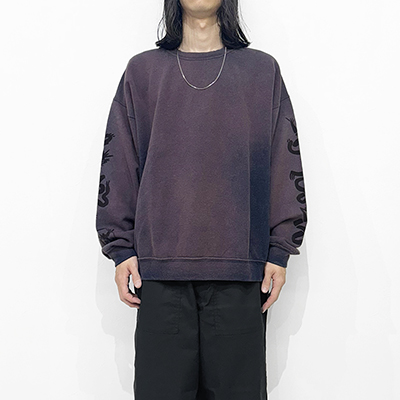 Sasquatchfabrix. [ “EASTEND DRAGON FONT” DESTROY SWEATSHIRT ] NAVY