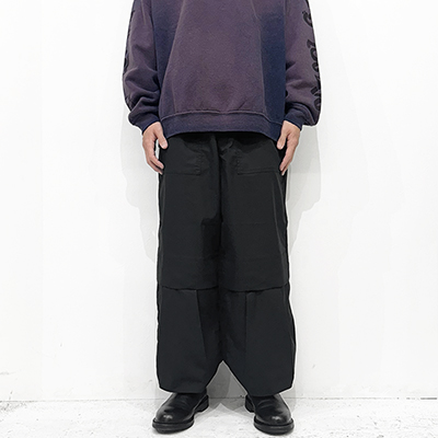 Sasquatchfabrix. [ KNEE CARGO PANTS ] BLACK