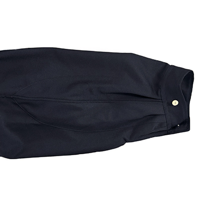 refomed [ WRIST PATCH OPEN COLLAR SHIRT ] NAVY