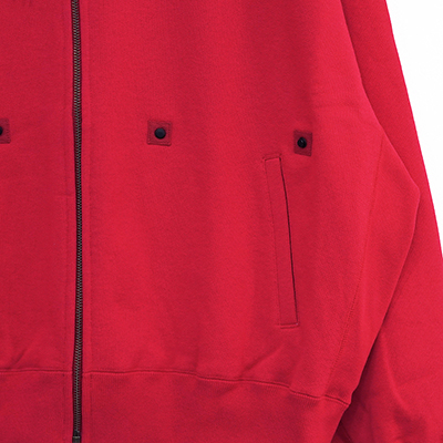 refomed [ "KINCHAKU" ZIPUP HOODIE ] RED