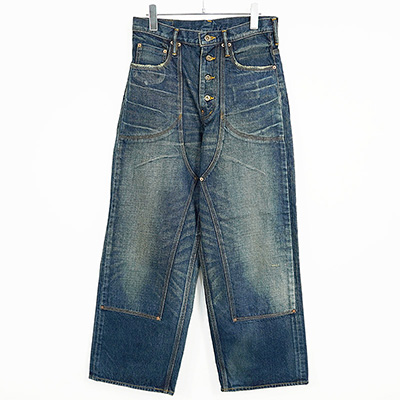 SUGARHILL [ MUSTY FADED DOUBLE KNEE DENIM PANTS ] FADED INDIGO