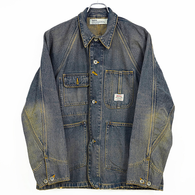 DAIRIKU [ Vintage Wash Denim Cover All ] Mud Indigo