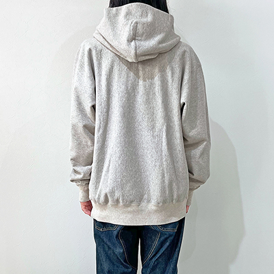 SUGARHILL [ AGED HALF ZIP-UP HOODIE ] AGED GRAY