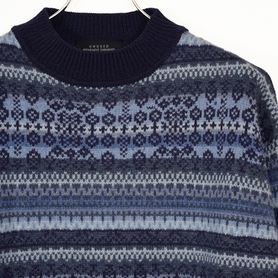 UNUSED [ US2255 (Fair isle crew neck sweater) ]