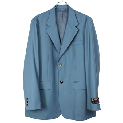 DAIRIKU [ Long Wool Tailored Jacket ] Teal Blue