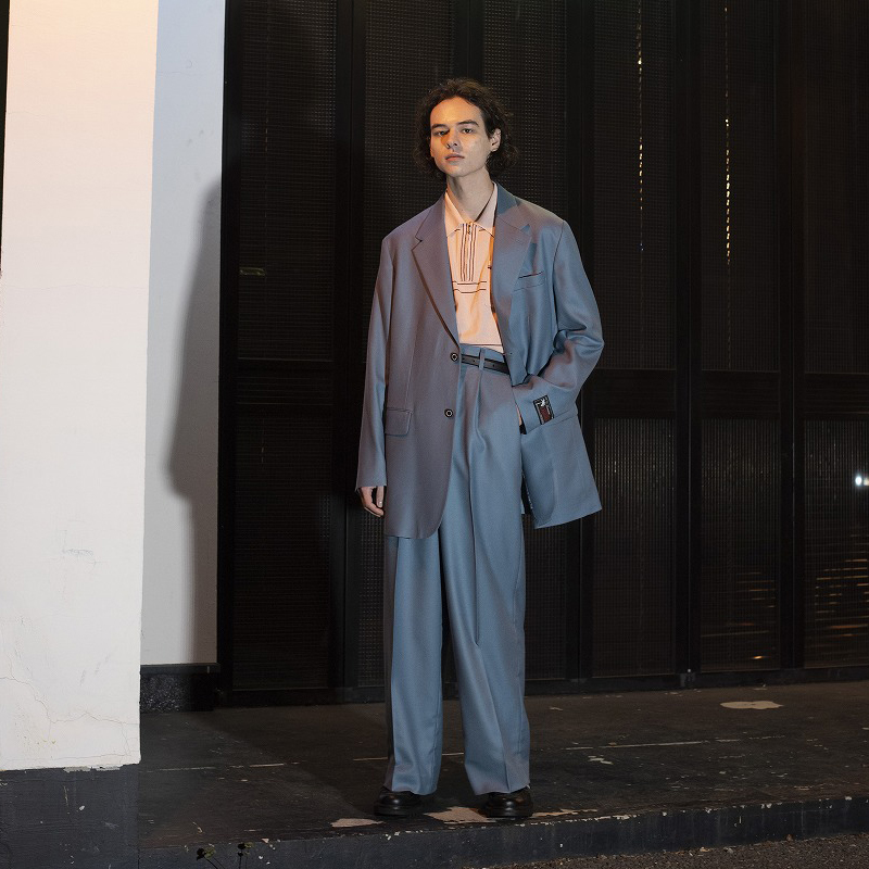 DAIRIKU [ Long Wool Tailored Jacket ] Teal Blue | ロイド・エフ ...