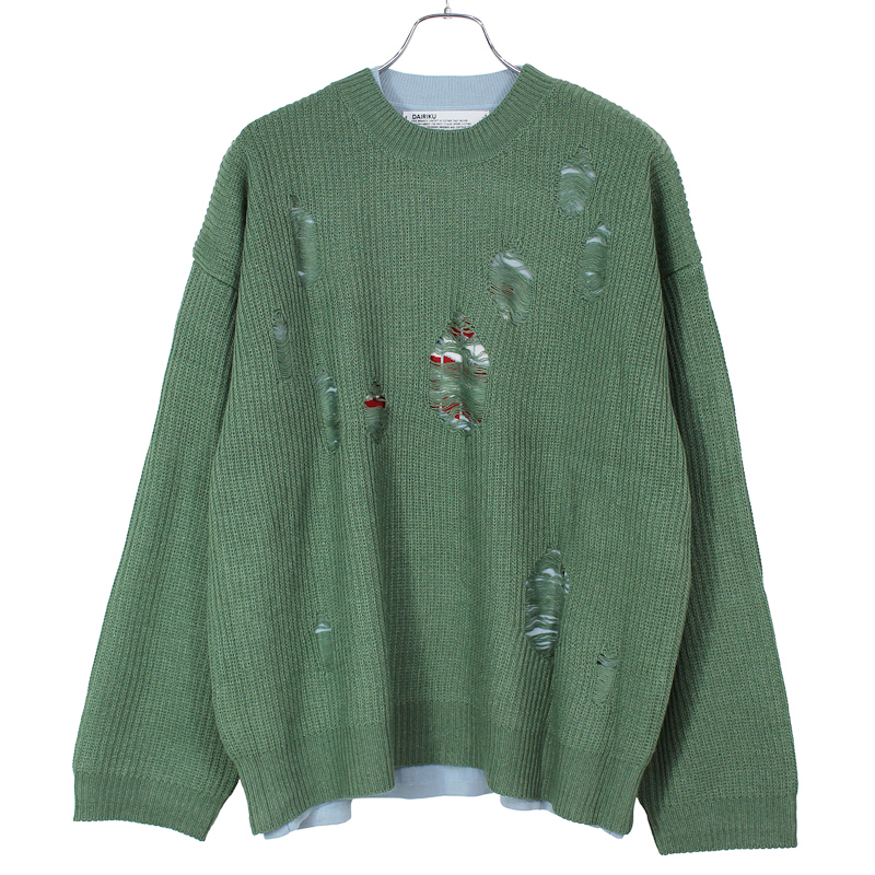 DAIRIKU [ Layered Damage Knit ] | ロイド・エフダブリュー (LLOYD FW)