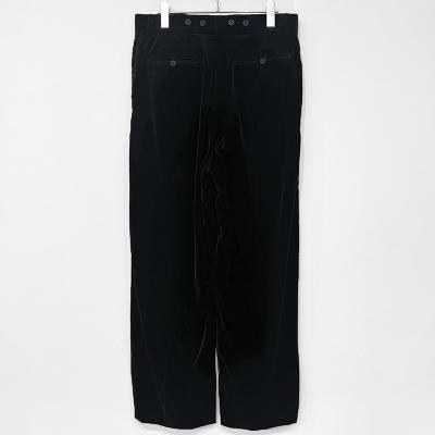 DAIRIKU [ "RIff" Lace-Up Velor Wide Slacks ] Black