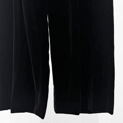DAIRIKU [ "RIff" Lace-Up Velor Wide Slacks ] Black