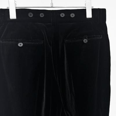 DAIRIKU [ "RIff" Lace-Up Velor Wide Slacks ] Black