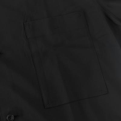 ESSAY [ WOOL OPEN COLLAR SHIRT (SH-1) ] BLACK WOOL