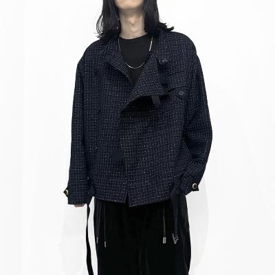 DAIRIKU [ Tweed Motocycle Jacket ] Black Check