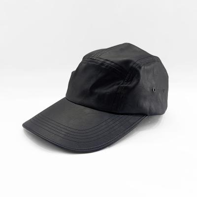 ESSAY [ LONGBRIM JET CAP (A-1) ] BLACK LEATHER