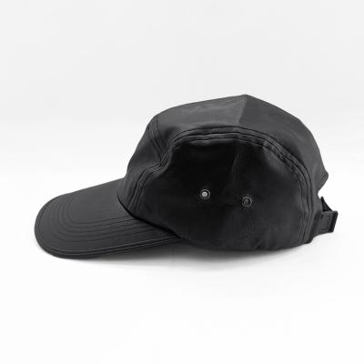 ESSAY [ LONGBRIM JET CAP (A-1) ] BLACK LEATHER