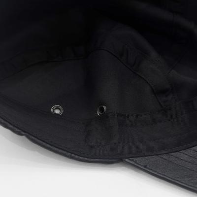 ESSAY [ LONGBRIM JET CAP (A-1) ] BLACK LEATHER
