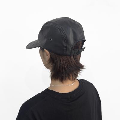 ESSAY [ LONGBRIM JET CAP (A-1) ] BLACK LEATHER