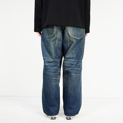 SUGARHILL [ MUSTY FADED DOUBLE KNEE DENIM PANTS ] FADED INDIGO