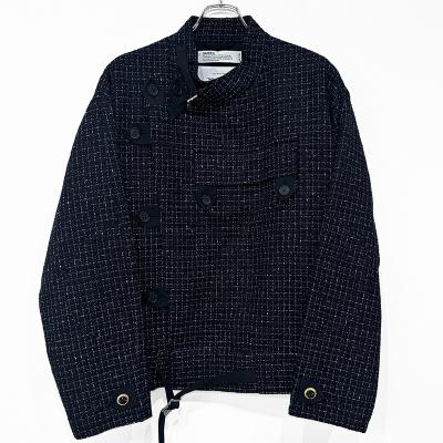 DAIRIKU [ Tweed Motocycle Jacket ] Black Check