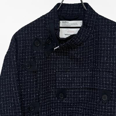 DAIRIKU [ Tweed Motocycle Jacket ] Black Check