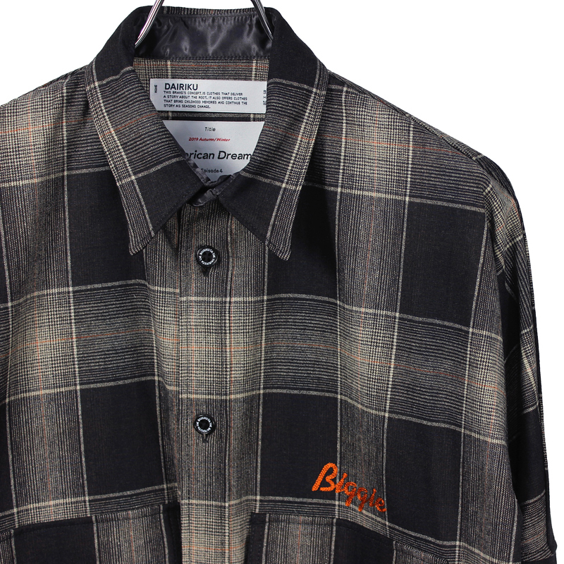 Biggie" Wool Check Shirt 19aw dairiku