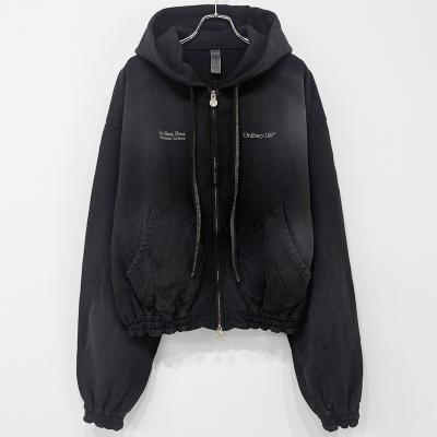 SHINYAKOZUKA [ WASHED ORDINARY OLD STYLE ZIP HOODIE ] WASHED BLACK