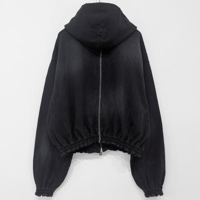 SHINYAKOZUKA [ WASHED ORDINARY OLD STYLE ZIP HOODIE ] WASHED BLACK