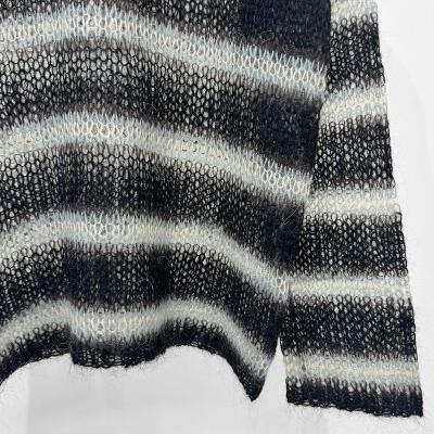 SUGARHILL [ MOHAIR STRIPE PULLOVER ] MINT STRIPE