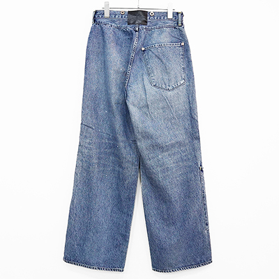 refomed [ RIGHT HANDED DENIM PANTS "USED" ] USED WASH